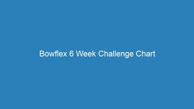 Bowflex 6 Week Challenge Chart