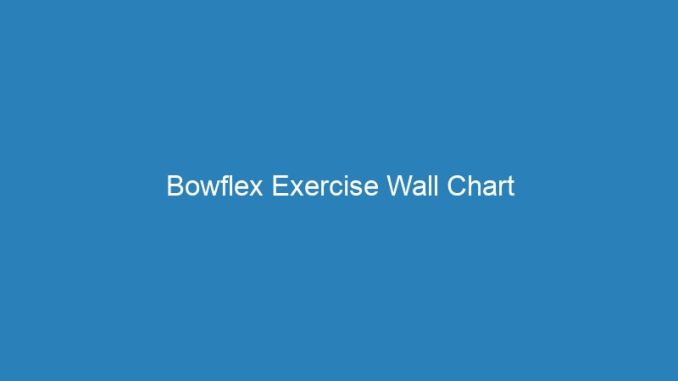 Bowflex Exercise Wall Chart