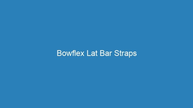 Bowflex Lat Bar Straps