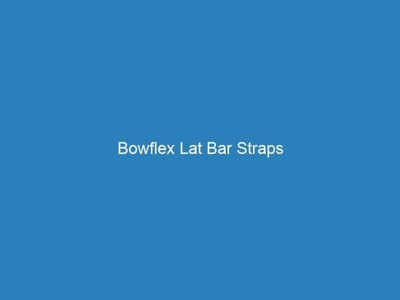 Bowflex Lat Bar Straps Bowflex Online