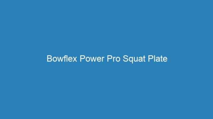Bowflex Power Pro Squat Plate