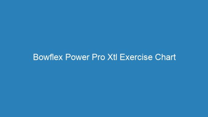 Bowflex Power Pro Xtl Exercise Chart