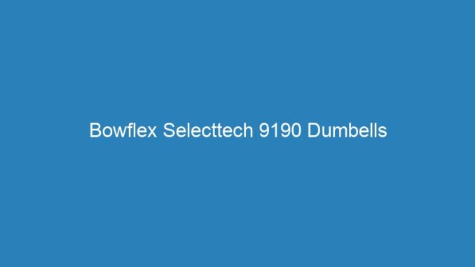 Bowflex Selecttech 9190 Dumbells