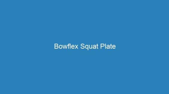 Bowflex Squat Plate