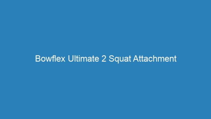 Bowflex Ultimate 2 Squat Attachment