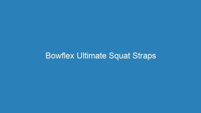 Bowflex Ultimate Squat Straps