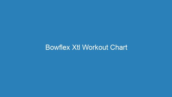 Bowflex Xtl Workout Chart