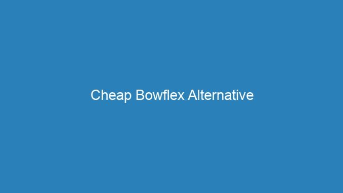 Cheap Bowflex Alternative